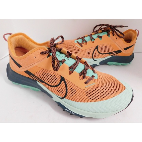 Nike Other - NIKE Air Zoom Terra Kiger 8 Trail Running Shoes Orange Mint Foam Men 13